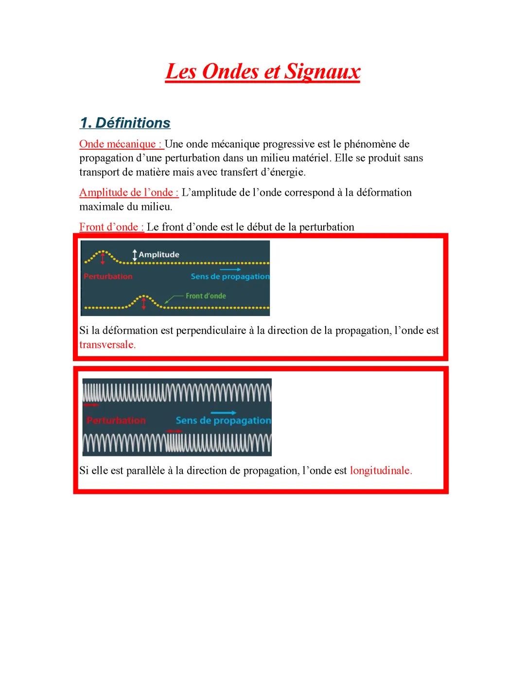 Les Ondes et Signaux