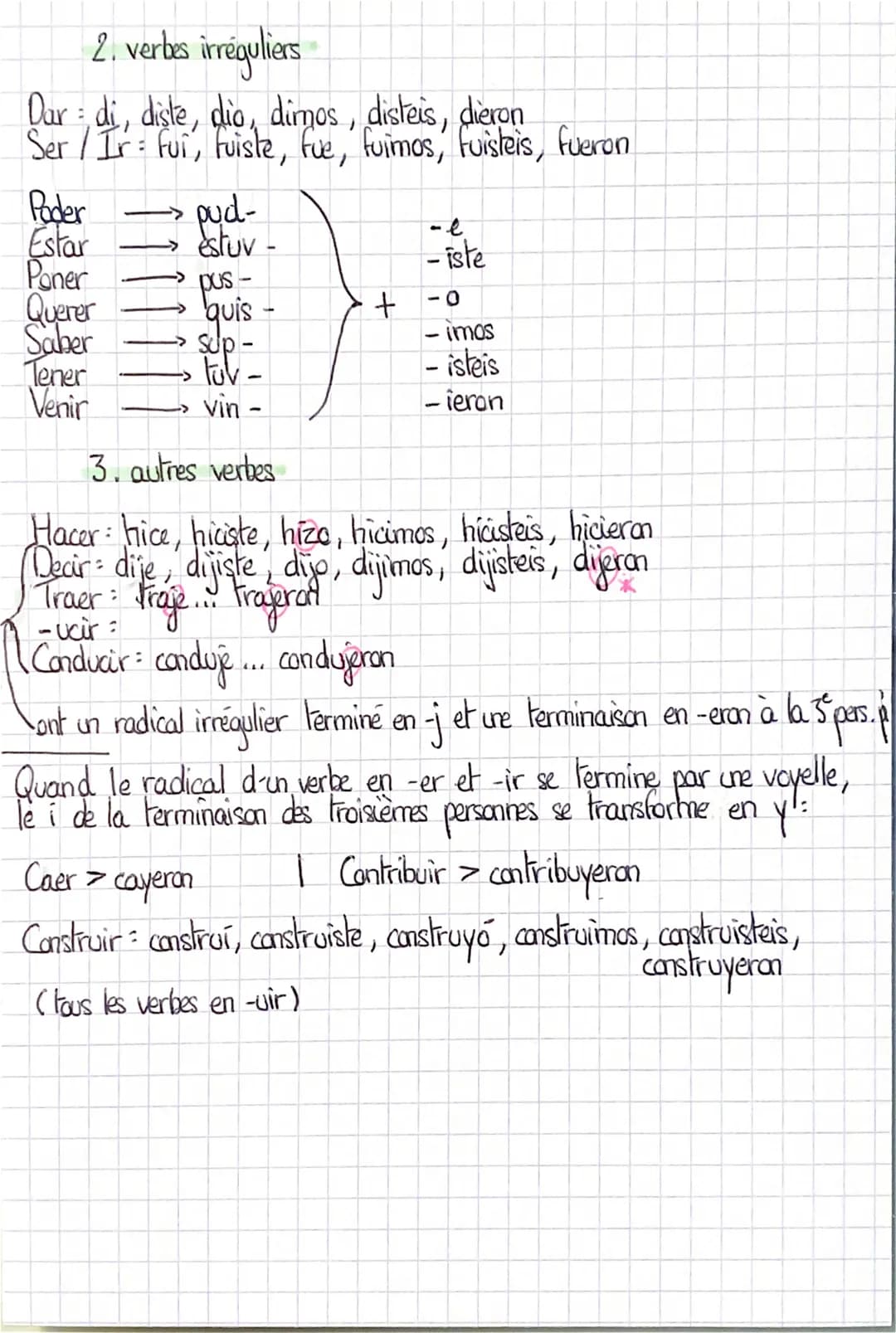 Imparfait
:
ar
-aba
-abas
- aba
-ábamos
- abais
- aban
Passé simple :
ar
• irréguliers = Ser: era, eras, era, éramos, erais, eran
Iriba, iba