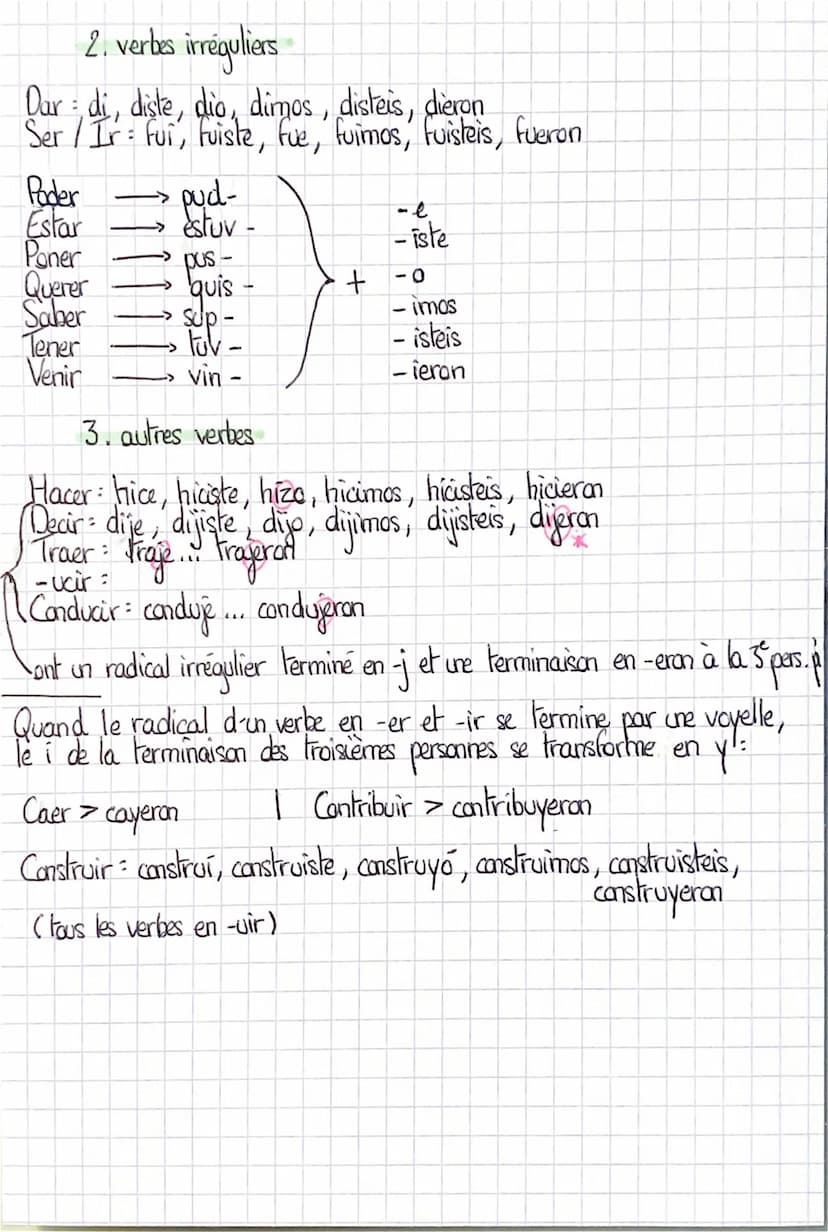 Imparfait
:
ar
-aba
-abas
- aba
-ábamos
- abais
- aban
Passé simple :
ar
• irréguliers = Ser: era, eras, era, éramos, erais, eran
Iriba, iba