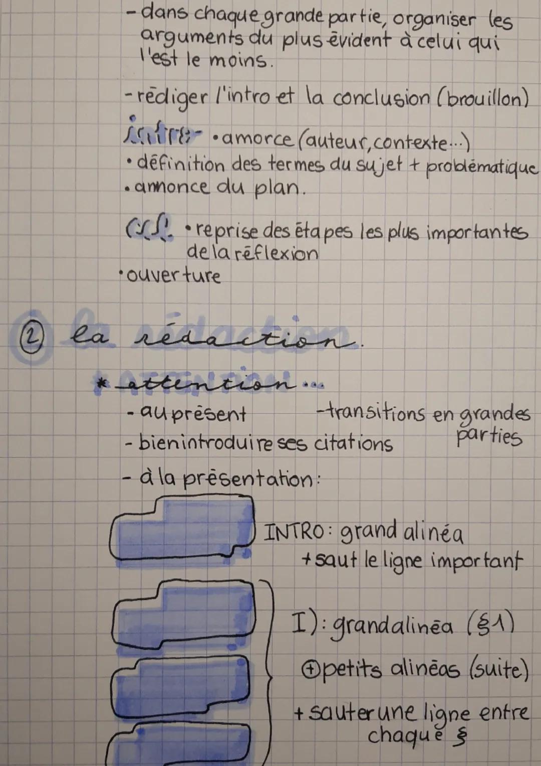 dissertation
8
① le brouillon.
1
* analyser le sujet.
- Souligner les mots-clés et les définir
- formuler la problēmatique (≠ sujet)
- déter