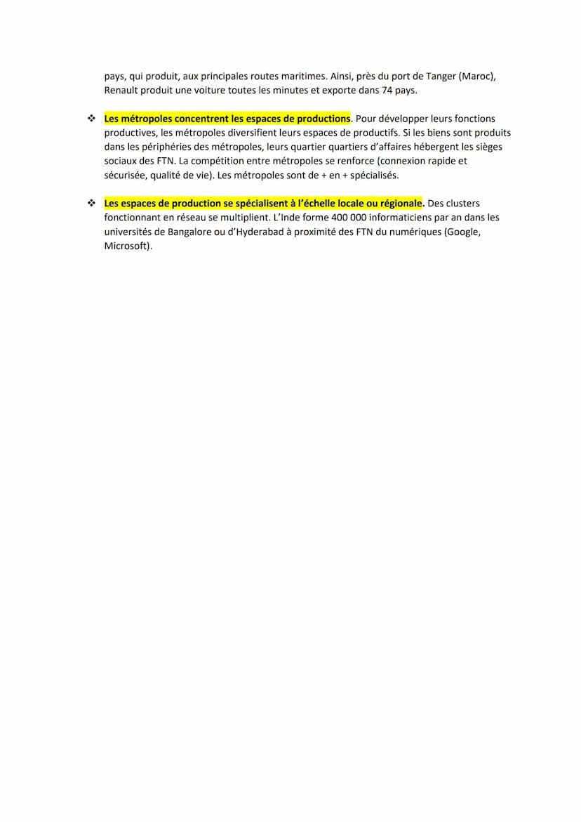 Une diversification des
espaces productifs et
des acteurs de la
production
Introduction
> Qu'est-ce qu'un espace productif ?
Un lieu où se s