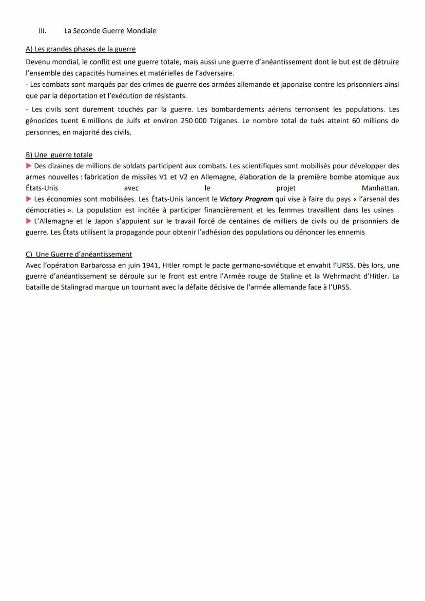 I.
L'Europe, un théâtre majeur des guerres totales (14-45)
▪
Civiles et militaires durant la 1ère Guerre Mondiale
A) Le déroulement de la gu