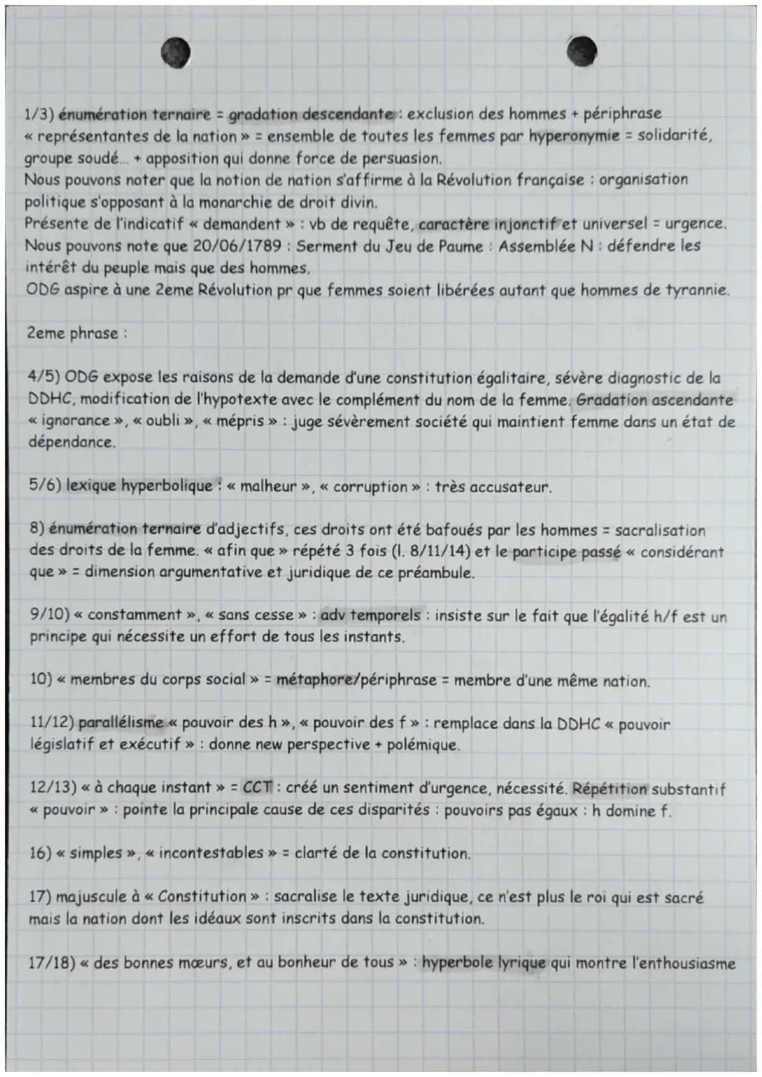 Texte ?
Déclaration des droits de la femme
et de la citoyenne, Préambule
Le 3 novembre 1793 meurt guillotinée Marie Gouze, dite Marie-Olympe