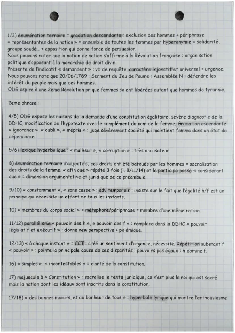 Texte ?
Déclaration des droits de la femme
et de la citoyenne, Préambule
Le 3 novembre 1793 meurt guillotinée Marie Gouze, dite Marie-Olympe