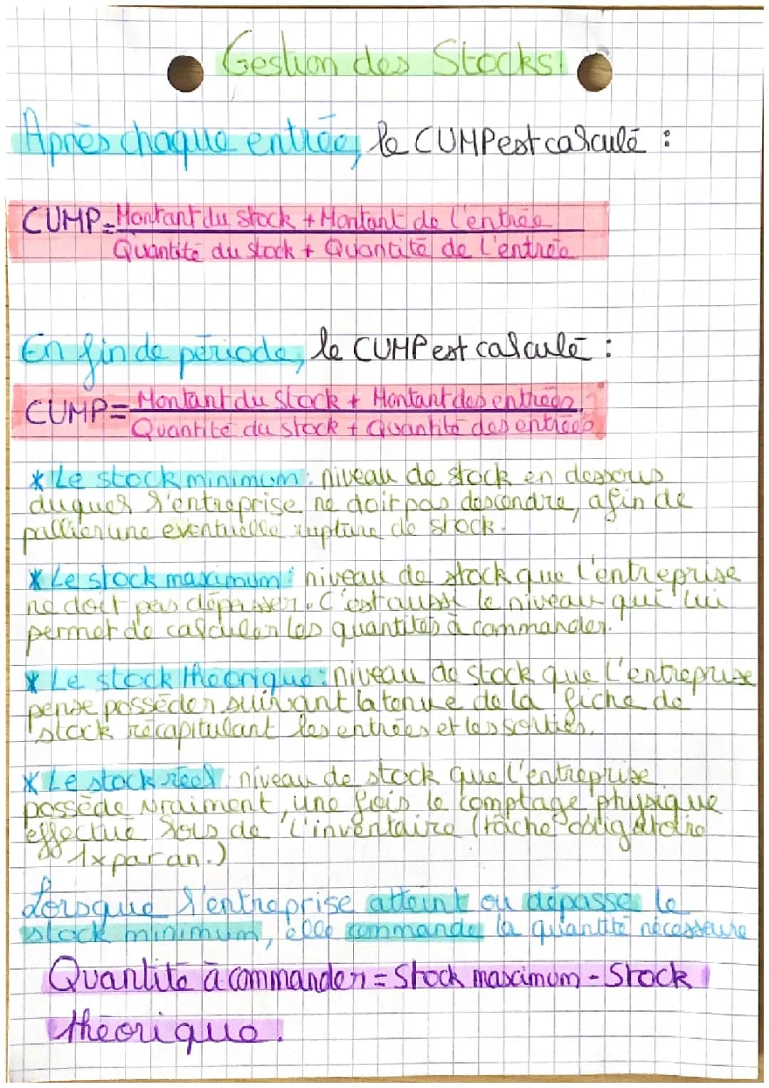 Gestion des stocks 