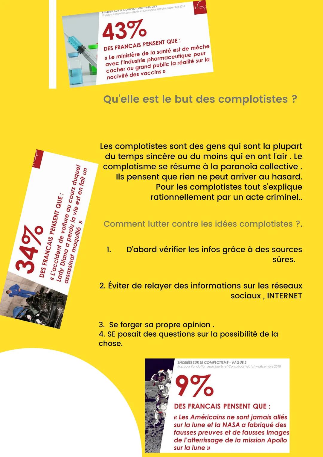 AFFICHE DE
PRÉVENTION

LES THÉORIES DU
COMPLOTS

Qu'es-ce qu'une théorie du complot ?

Une théorie du complot c'est une rationalisation
de l