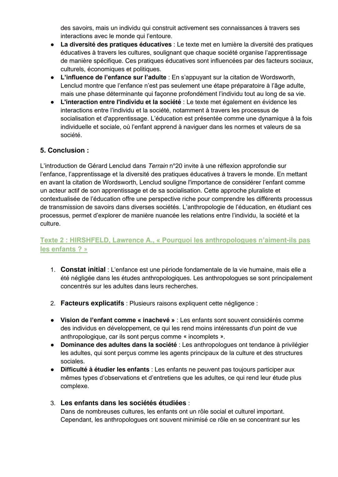 --- OCR Start ---
Anthropologie de l'éducation
1. Introduction à l'anthropologie de l'éducation
1. Définition des termes clés :
• Anthropolo