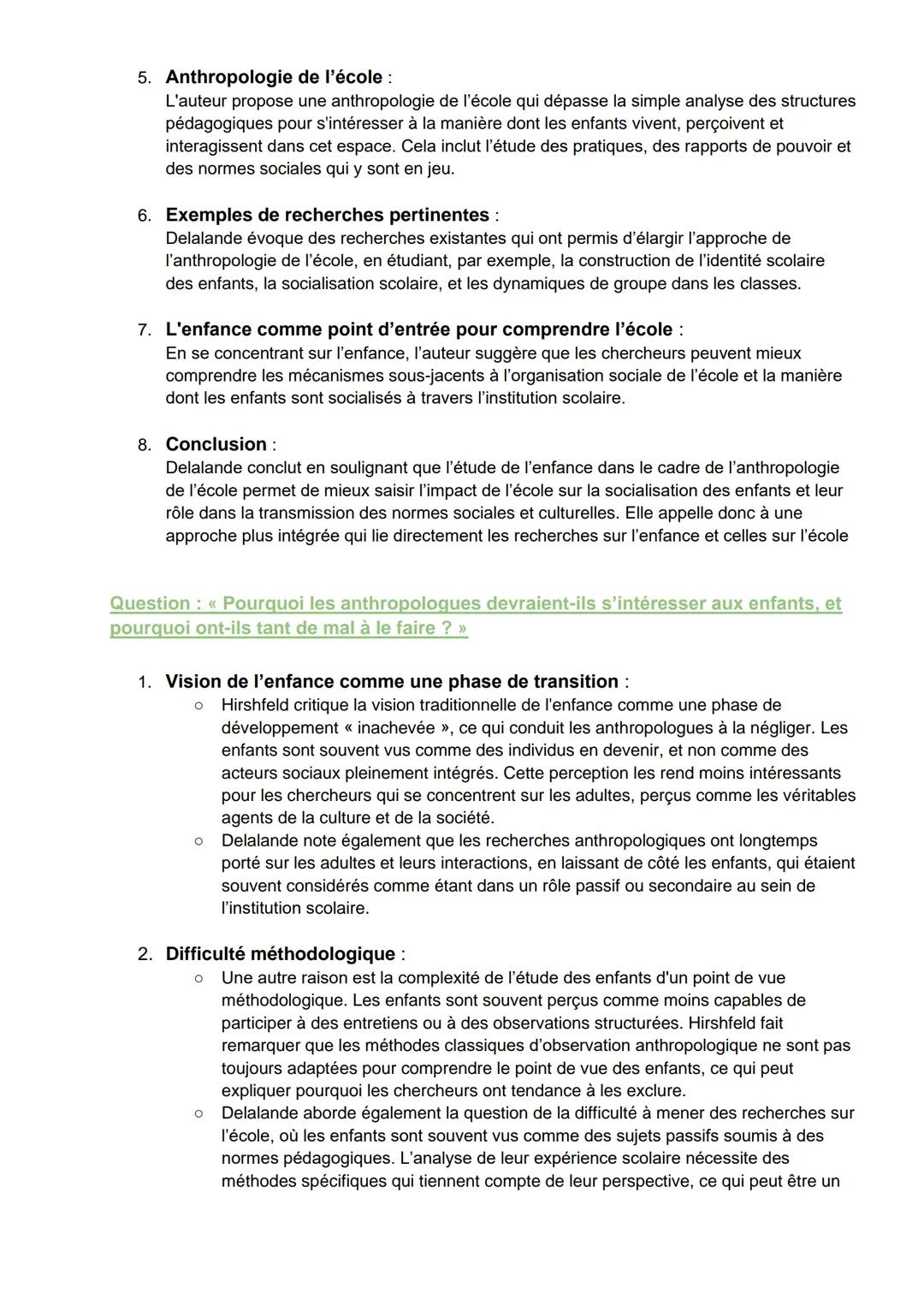 --- OCR Start ---
Anthropologie de l'éducation
1. Introduction à l'anthropologie de l'éducation
1. Définition des termes clés :
• Anthropolo
