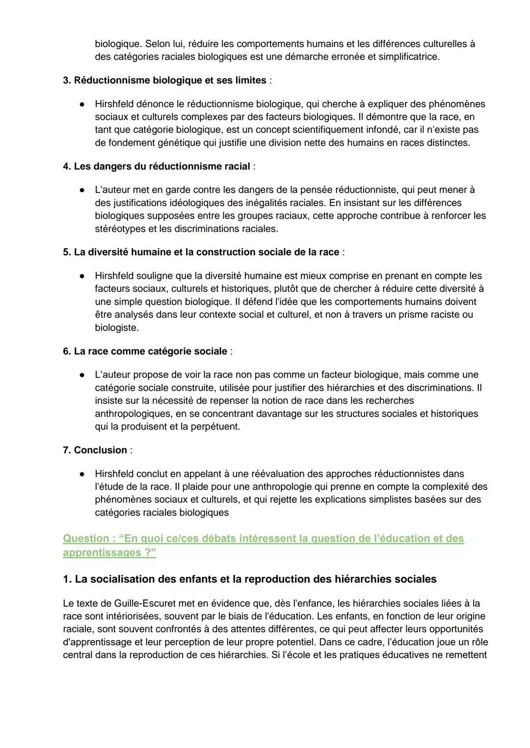 --- OCR Start ---
Anthropologie de l'éducation
1. Introduction à l'anthropologie de l'éducation
1. Définition des termes clés :
• Anthropolo