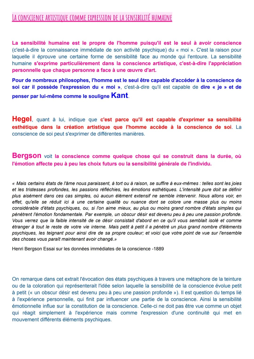 La recherche de soi, HLP PHILO