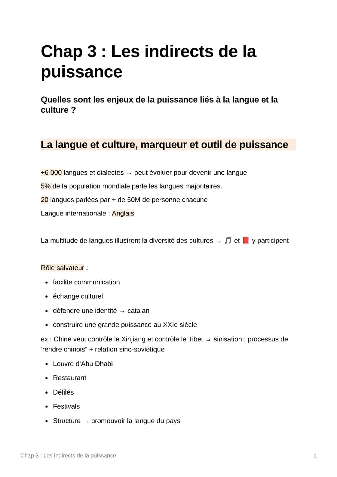 Les indirectes de la puissance