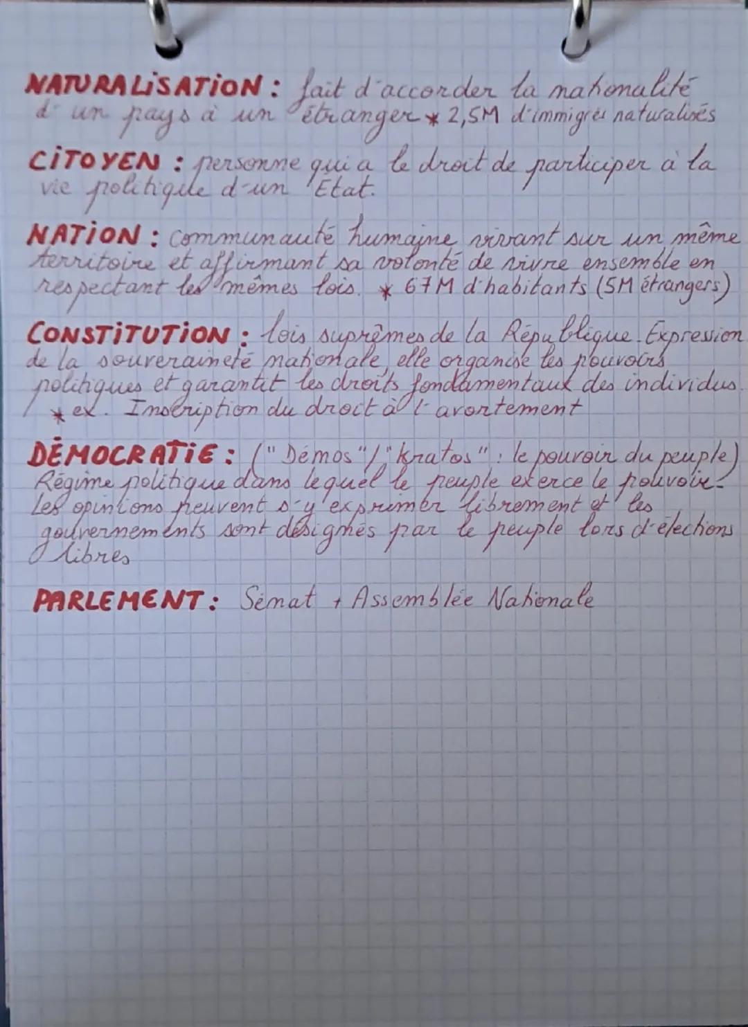 --- OCR Start ---
EMC
17
LA RÉPUBLIQUE FRANÇAISE ET SES VALEURS
Ieme République: depuis 1958 (1²re: 1792-1799)
A. UNE NATION, DES VALEURS:
L