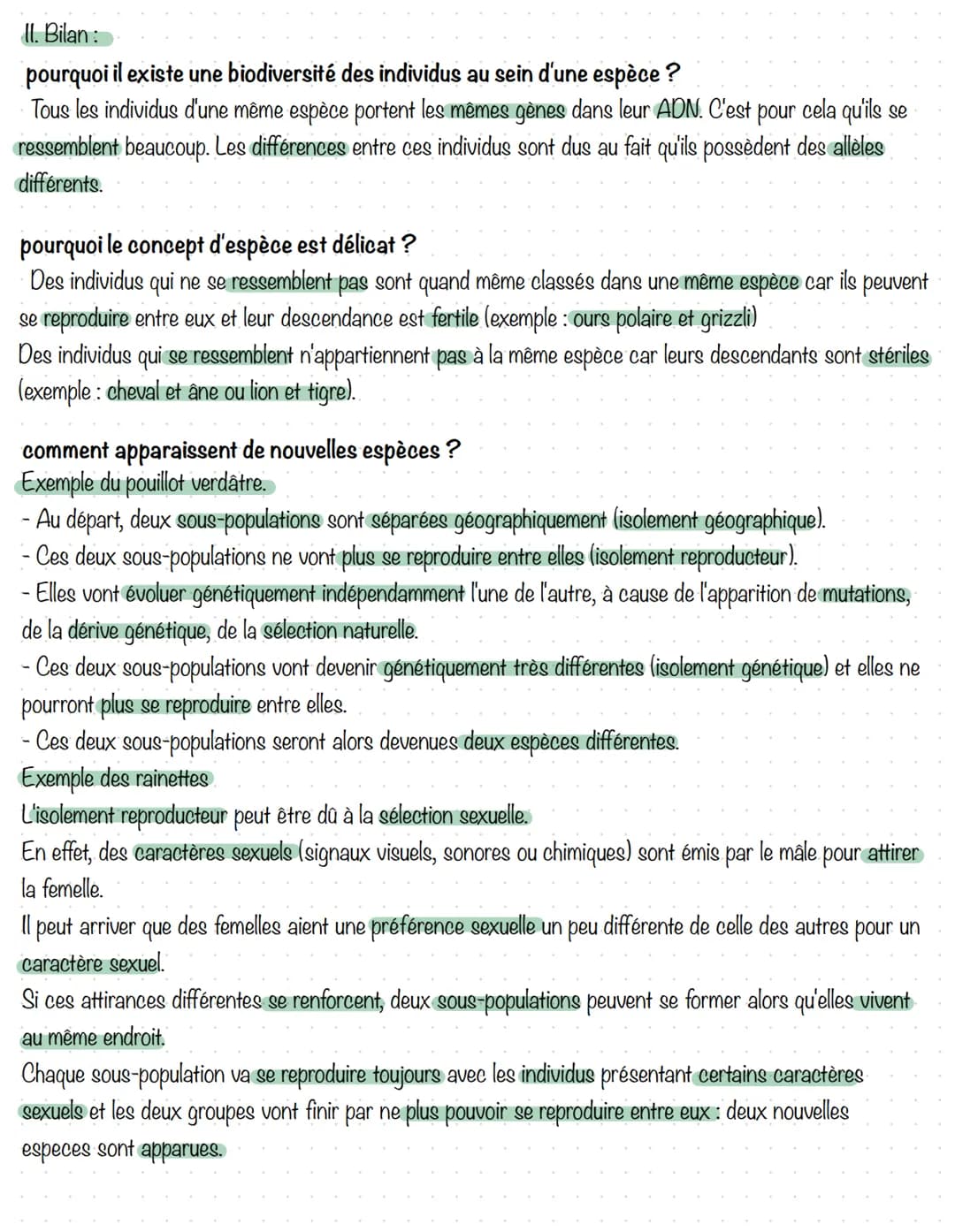 1. Définitions :
biodivarité
t
Biodiversité : La biodiversité est la diversité des êtres vivants. La biodiversité s'observe à différentes
éc