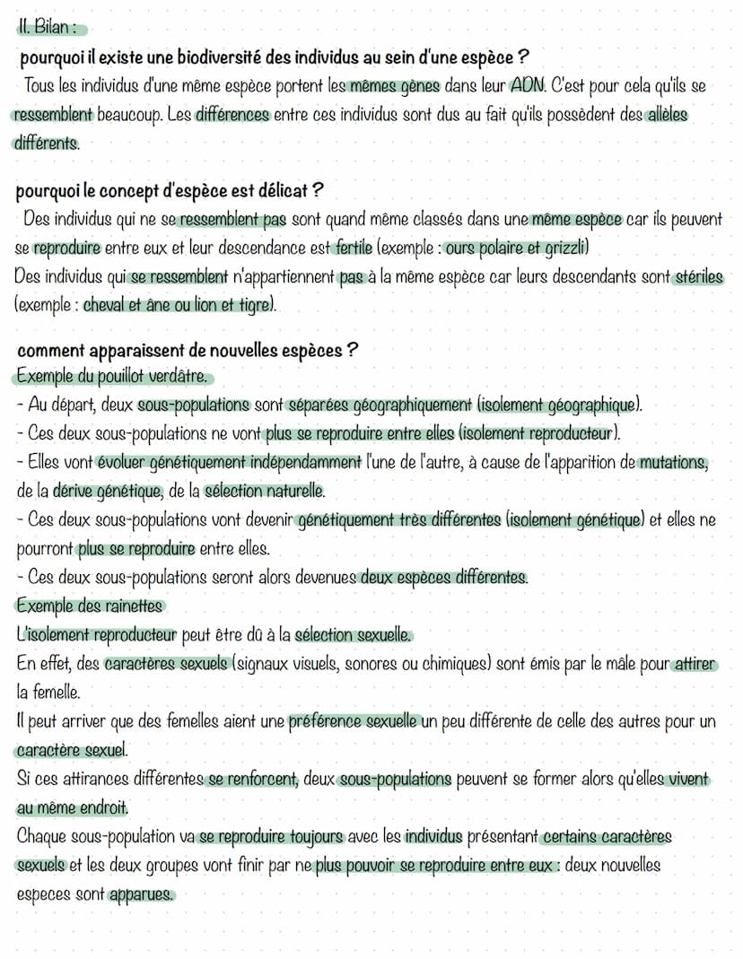 1. Définitions :
biodivarité
t
Biodiversité : La biodiversité est la diversité des êtres vivants. La biodiversité s'observe à différentes
éc