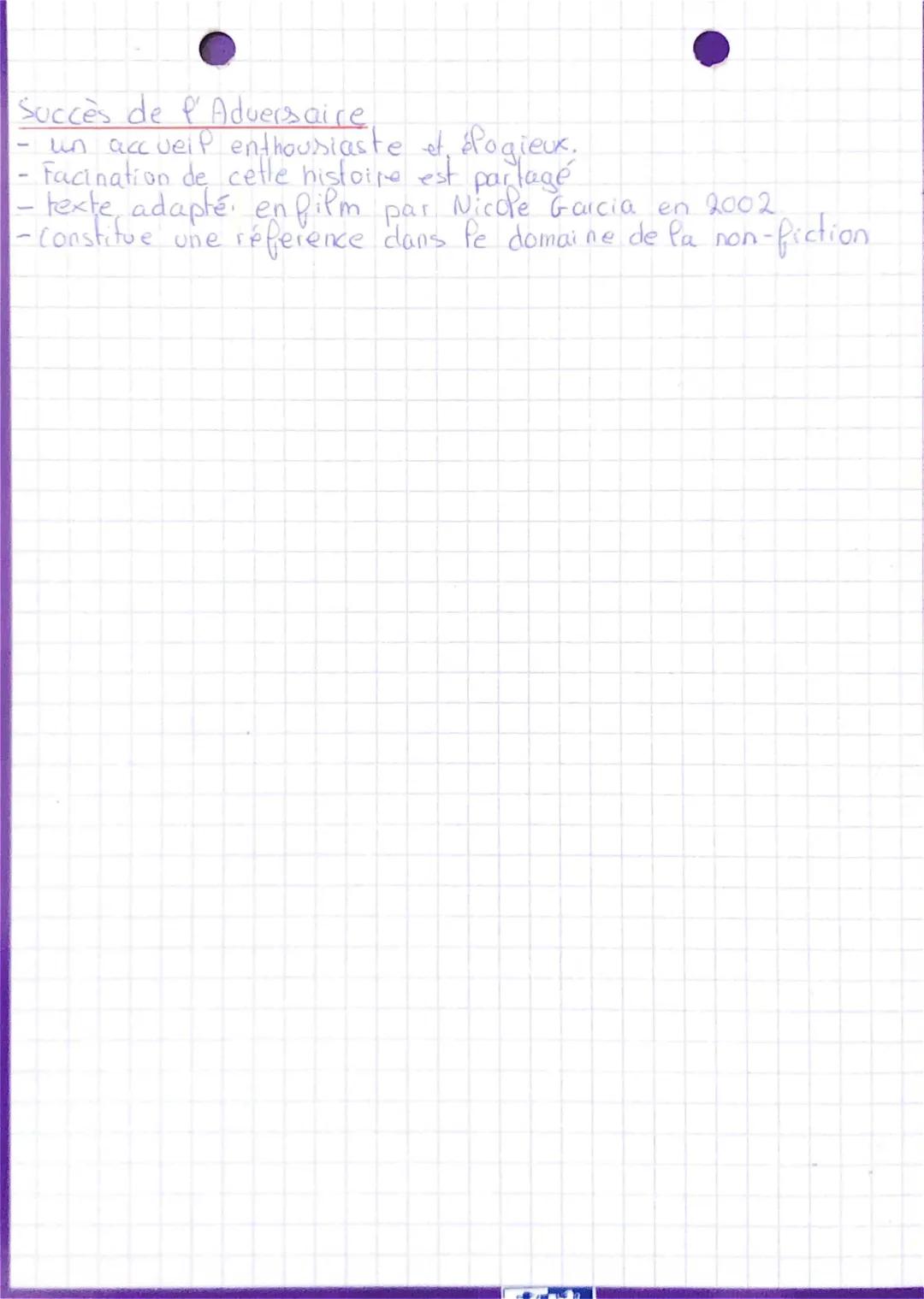 Fiche de Lecture L'Adversaire Emmanuel Carrère PDF: Résumé et Analyse