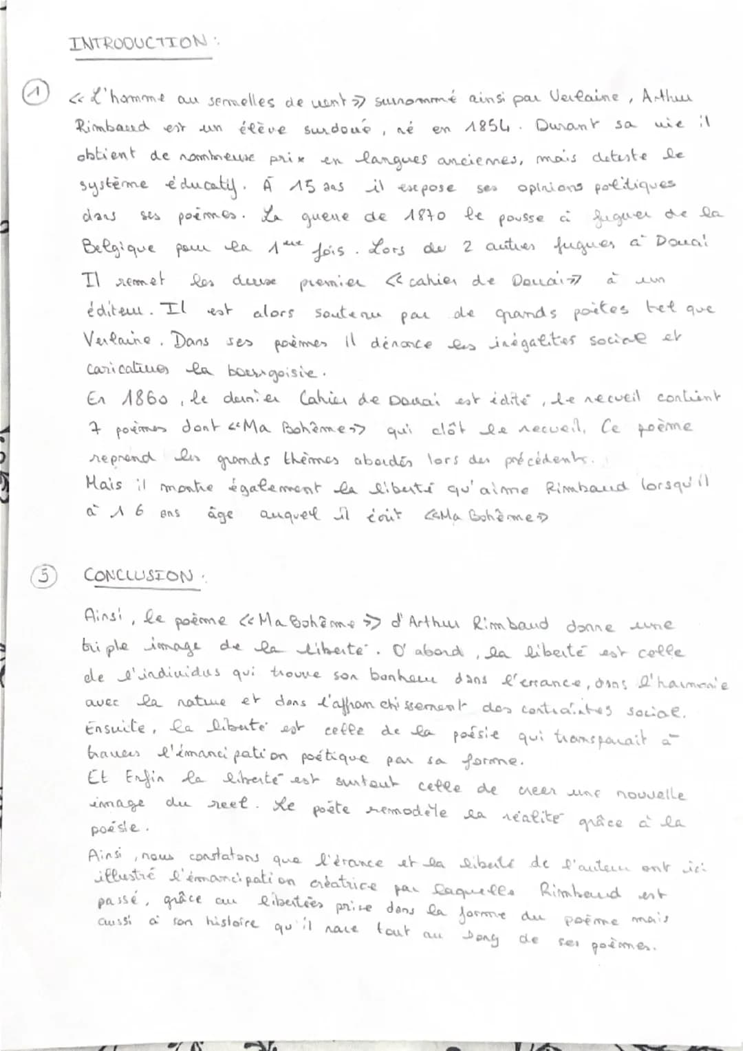3
Classe de 1ère G1- texte d'oral n° 15
Cahiers de Douai, Arthur Rimbaud, 1870
Emancipations créatrices
determinant possesif
sex fugues
expe