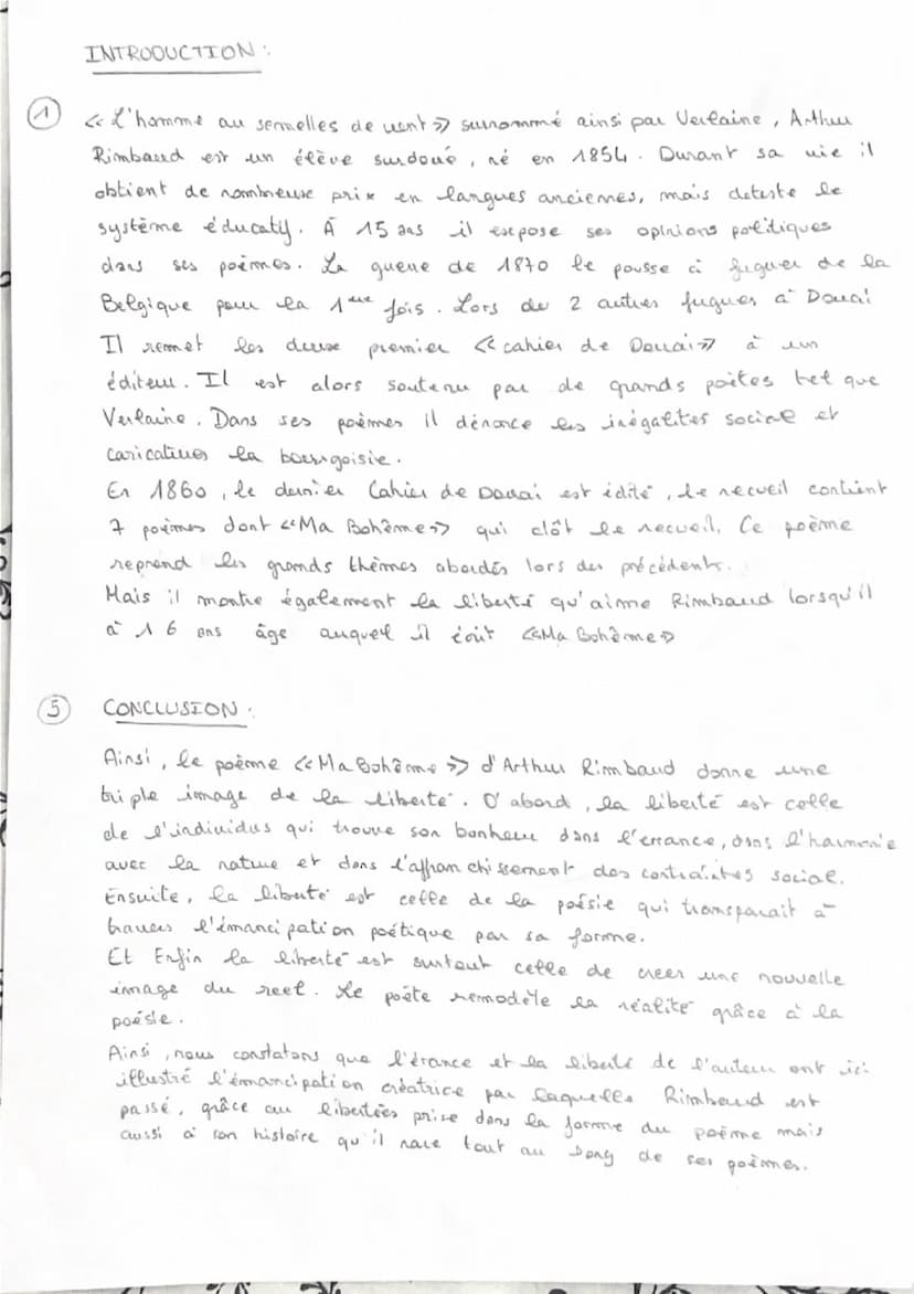3
Classe de 1ère G1- texte d'oral n° 15
Cahiers de Douai, Arthur Rimbaud, 1870
Emancipations créatrices
determinant possesif
sex fugues
expe