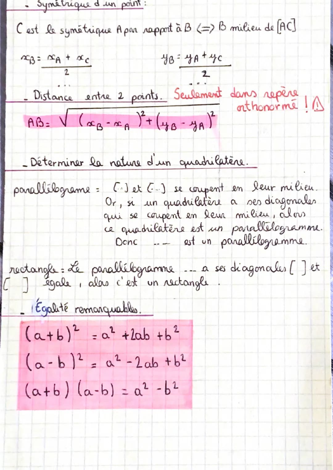 A
Repèrage dans le plan:
• Os'appelle "l'origine du repère.
• la longueur OI donne l'unité
(0; I; J) est le nom du repère.
l'axe des absciss