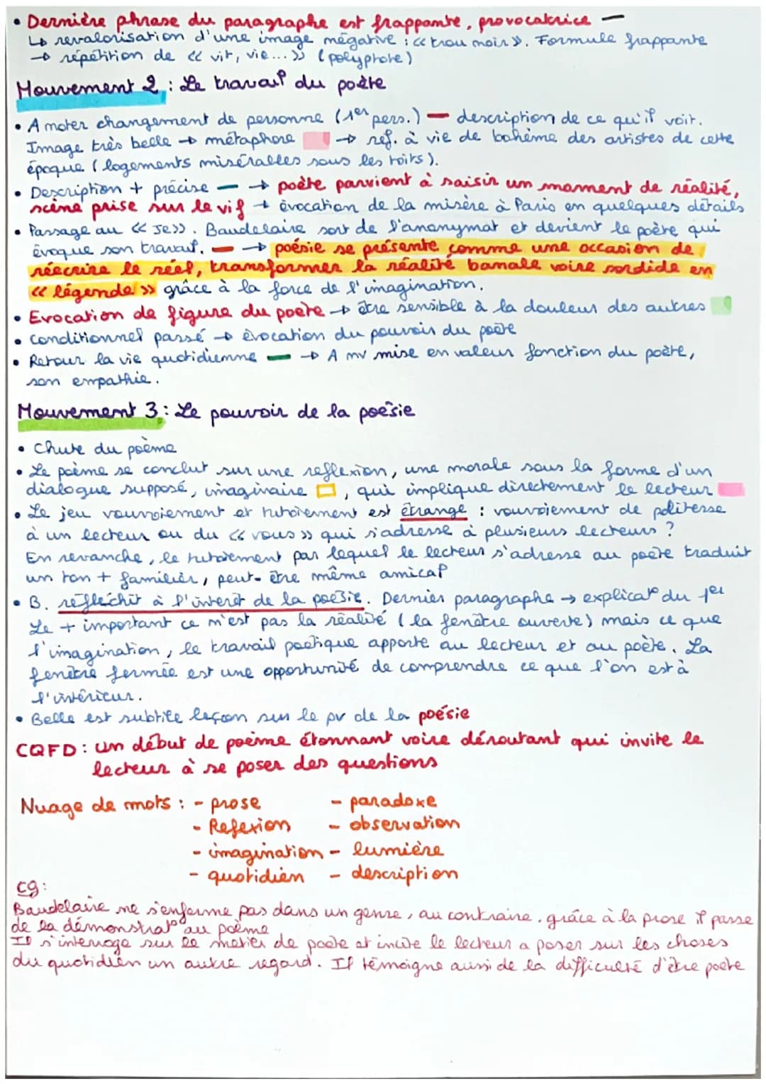 Charles Baudelaire, les Fenêtres MP
A ralentir rephrase
Celui qui regarde du dehors à travers une fenêtre ouverte, ne voit jamais autant de
