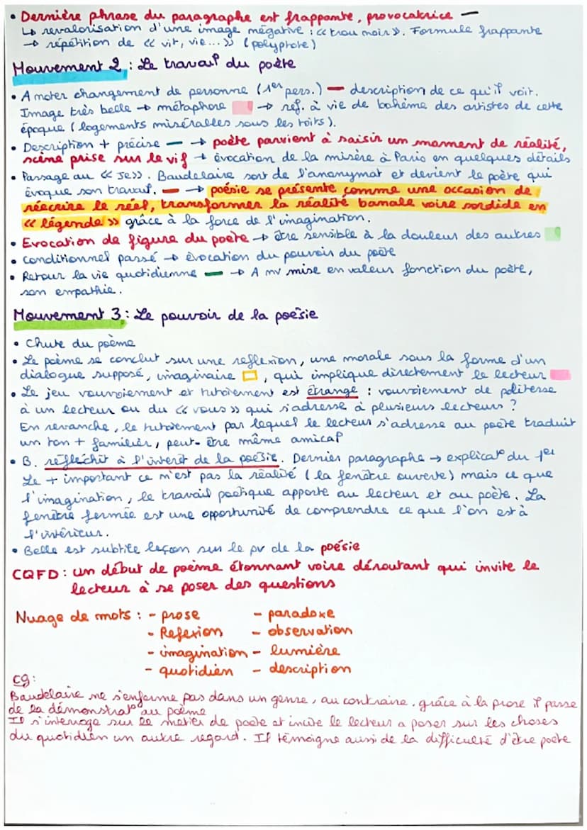 Charles Baudelaire, les Fenêtres MP
A ralentir rephrase
Celui qui regarde du dehors à travers une fenêtre ouverte, ne voit jamais autant de
