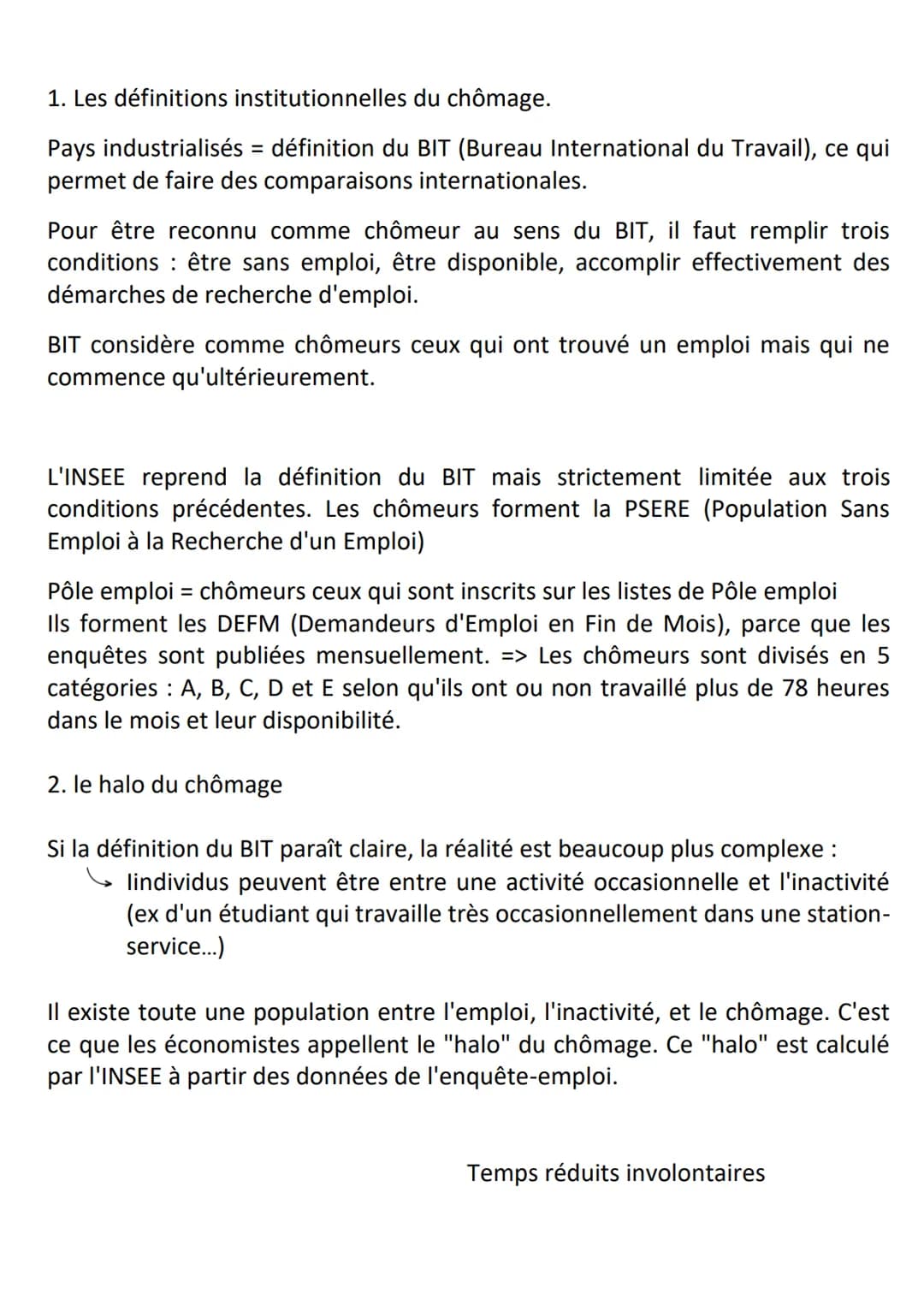 Chapitre 4 : le chômage
2. Dans la théorie néo-classique, le mauvais fonctionnement de ce marché
provient de la présence de rigidités
Néo-cl