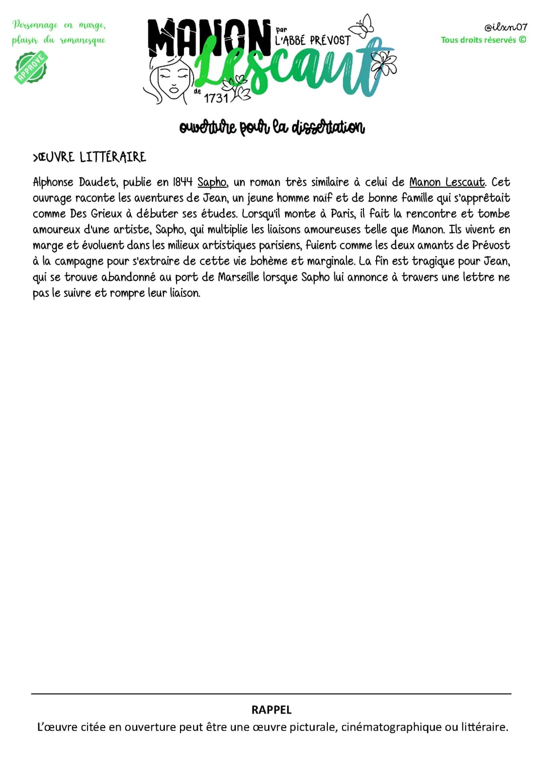 Ouverture de dissertation