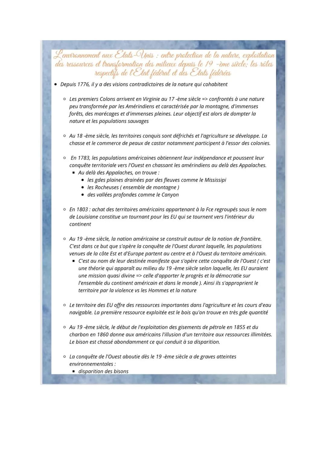 Les Etats-Unis et la
question environnementale
tensions et rivalités Les Etats-Unis et la question environnementale :
tensions et contrastes