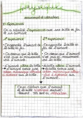 Know Fiche de révision 3e - Physique Chimie - Mouvement et interactions thumbnail