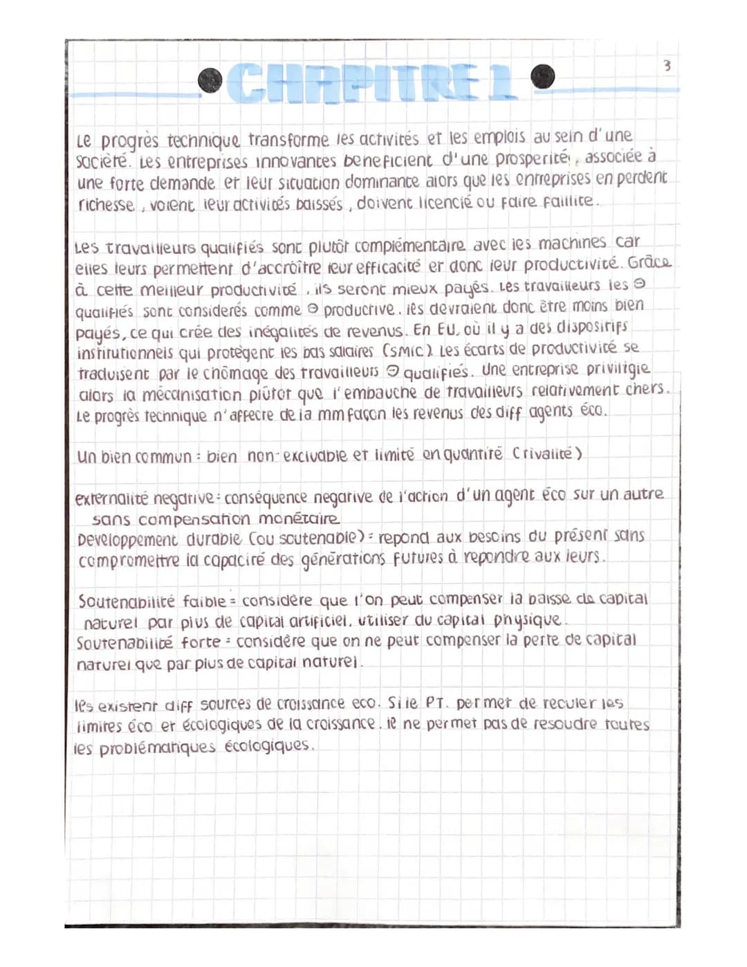 CHAPITRE 1
I. La croissance éco et ses explications:
A. La croissance économique définition et méthode de mesure
1. Le PiB un indicateur de 