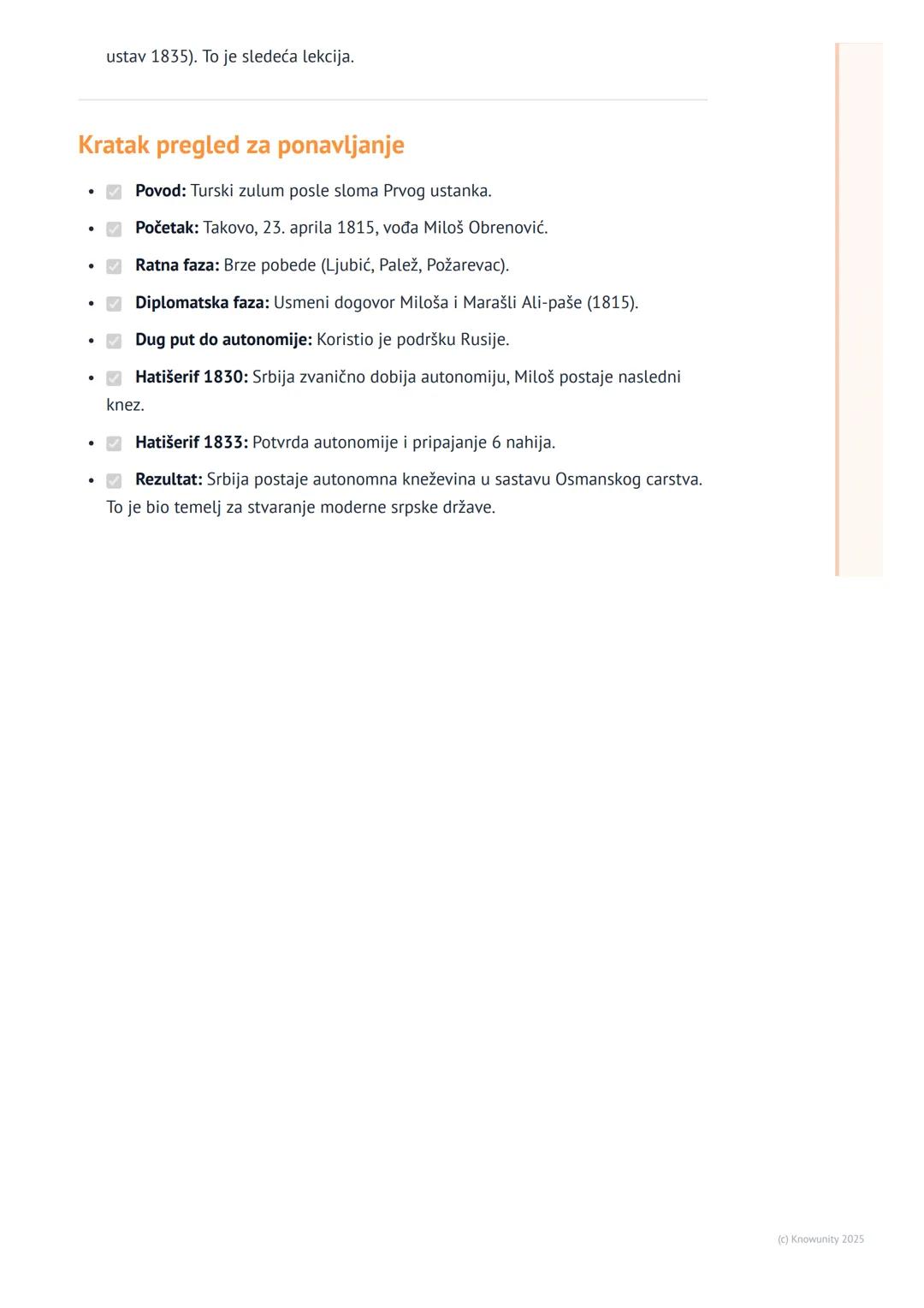 # Drugi srpski ustanak i sticanje
autonomije

Drugi srpski ustanak i sticanje autonomije

Posle sloma Prvog srpskog ustanka 1813. godine, st