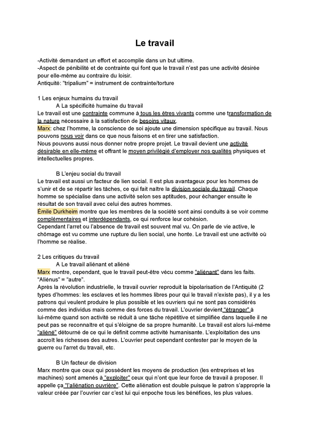 Le travail philo 