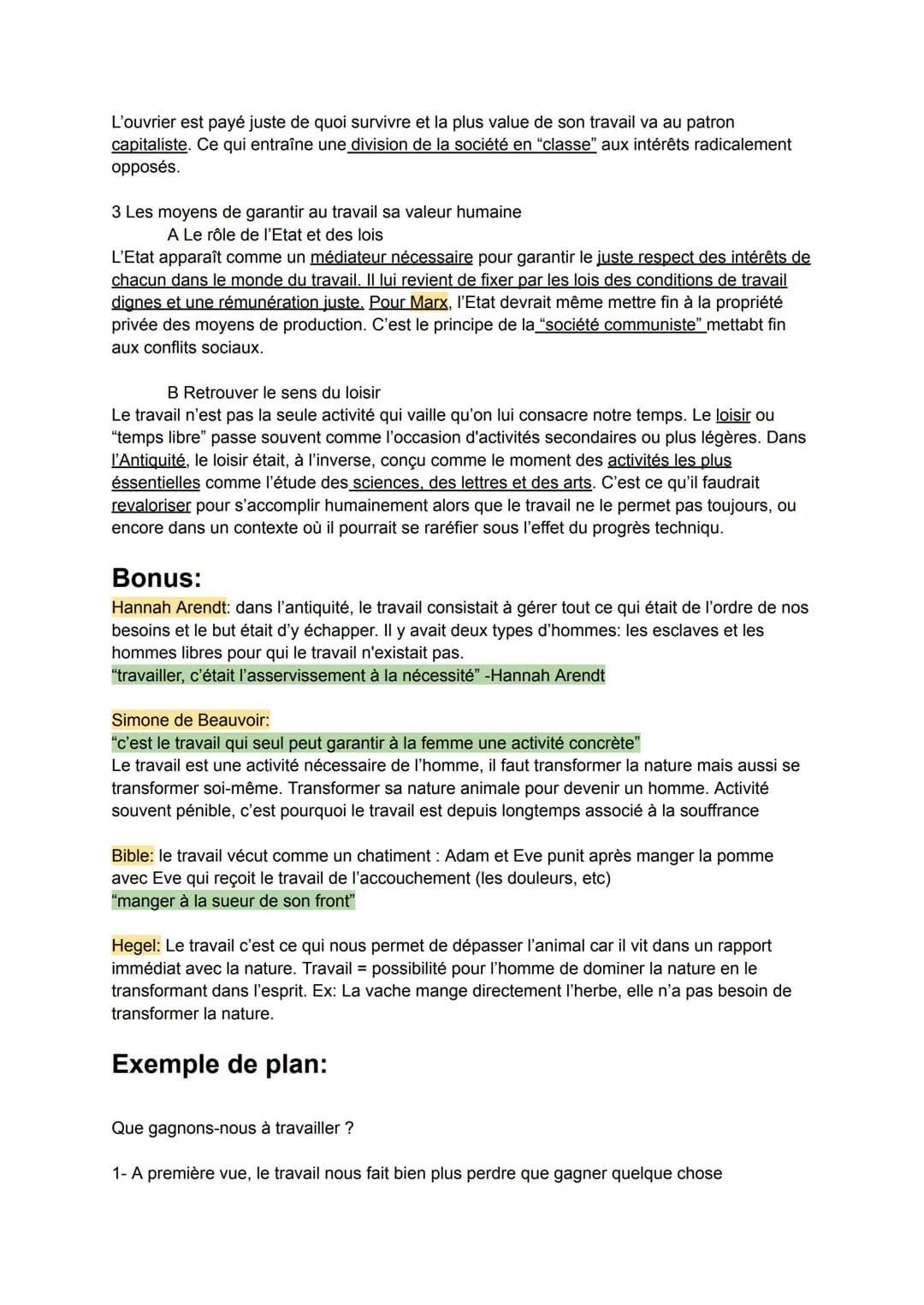 Le travail
-Activité demandant un effort et accomplie dans un but ultime.
-Aspect de pénibilité et de contrainte qui font que le travail n'e