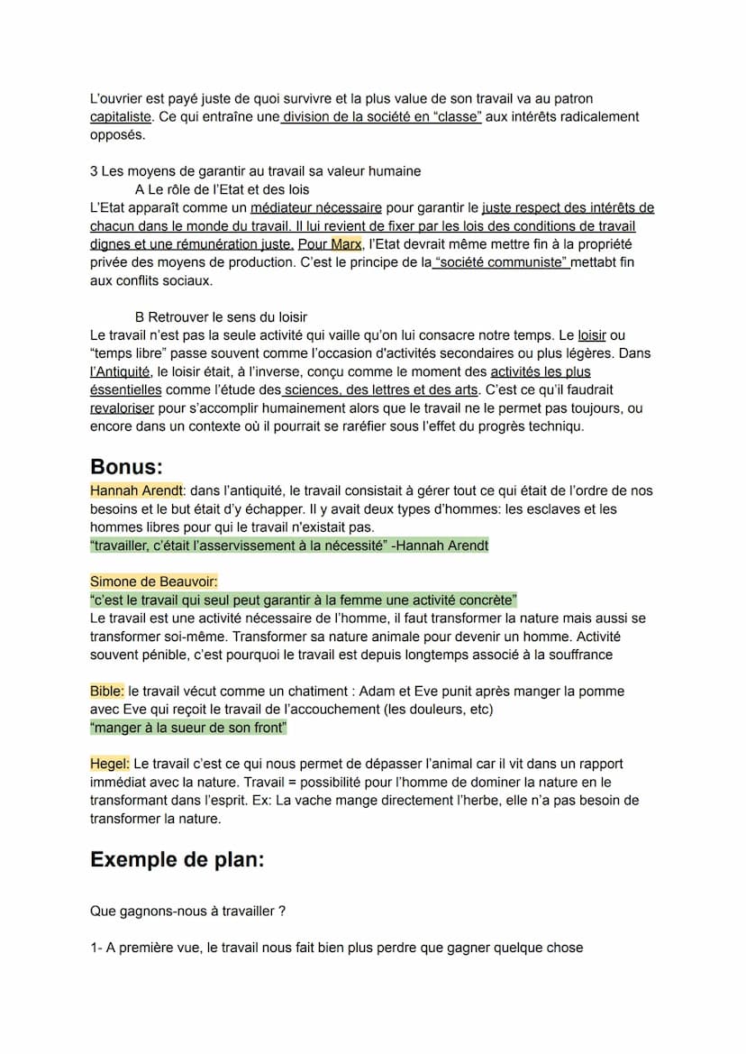 Le travail
-Activité demandant un effort et accomplie dans un but ultime.
-Aspect de pénibilité et de contrainte qui font que le travail n'e
