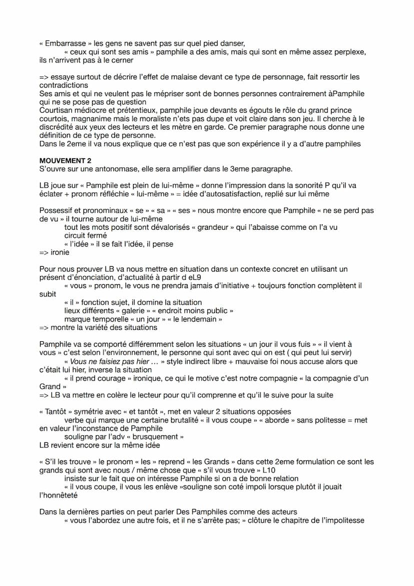 INTRO
LB joue sur les variables du mots de Pamphile
Il procédé selon un raisonnement inductif # raisonnement déductif
Lecture linéaire n°3 :