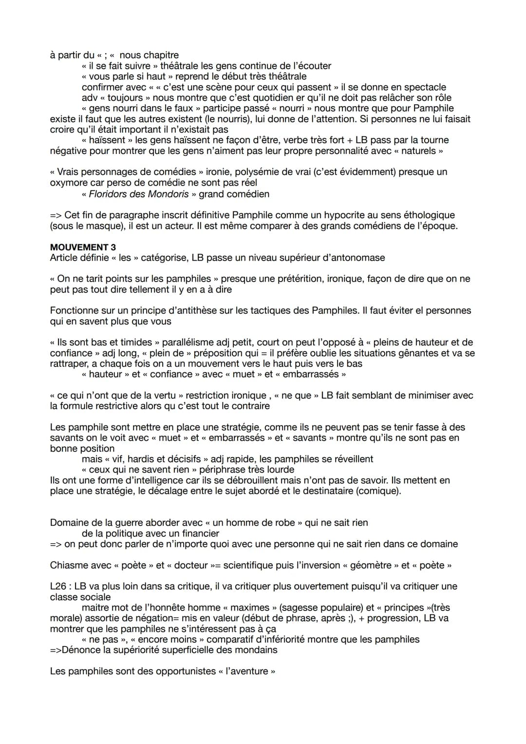INTRO
LB joue sur les variables du mots de Pamphile
Il procédé selon un raisonnement inductif # raisonnement déductif
Lecture linéaire n°3 :
