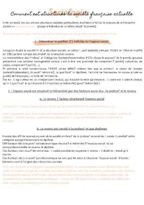 Know Comment est structurée la société française actuelle ?  thumbnail