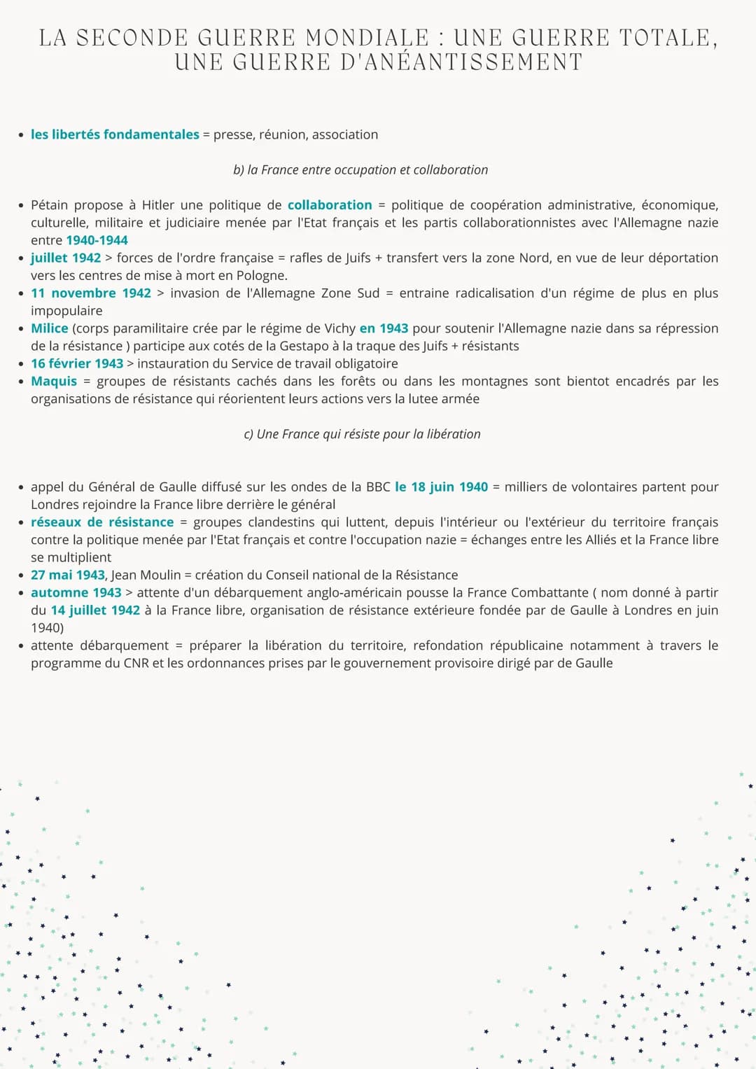 Introduction
• guerre totale = guerre qui mobilise tous les moyens et toutes les populations à son paroxysme en raison de sa
dimension idéol