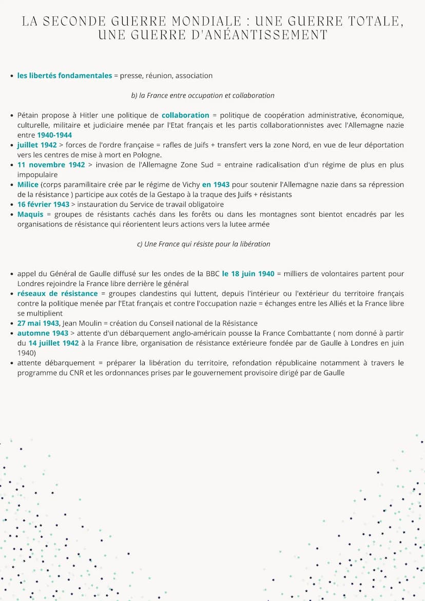 Introduction
• guerre totale = guerre qui mobilise tous les moyens et toutes les populations à son paroxysme en raison de sa
dimension idéol