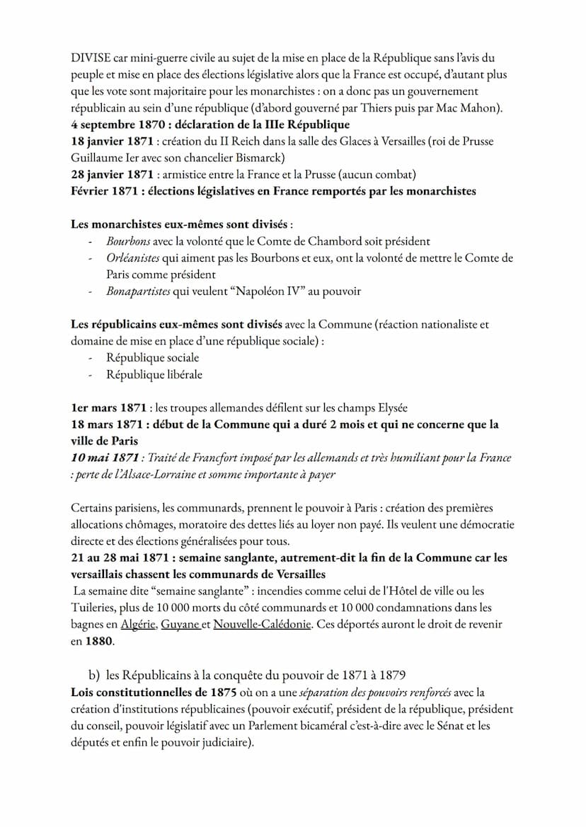 La difficile entrée de la France dans l'âge démocratique
1848-1914
INTRODUCTION
Depuis 1789 les relations politiques sont tendues mais depui