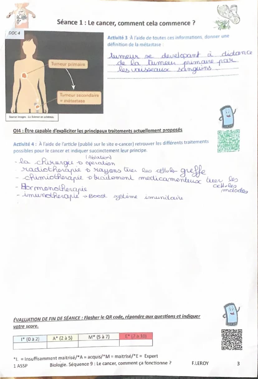 Définition
• Maladie provoquée par le développement
anarchique de cellules anormales.
•Les cellules sont appelées CELLULES
NEOPLASIQUES.
Ell