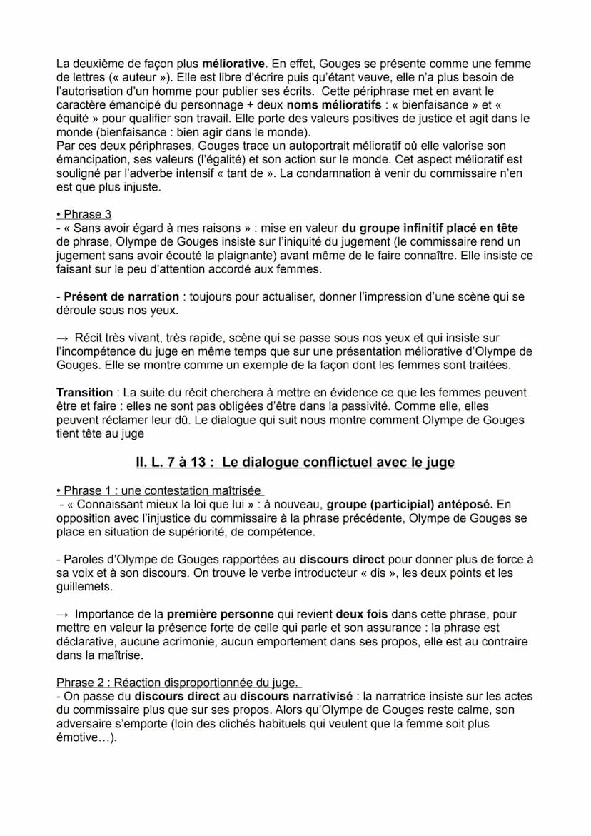 OBJET D'ÉTUDE: LA LITTÉRATURE D'IDÉES DU XVIE AU XVIIIE SIÈCLE
Ol: Déclaration des droits de la femme et de la citoyenne, Olympe de Gouges, 