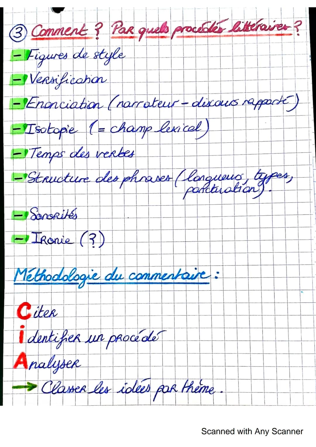 3 Comment ? PaR quells proceder littéraires ?
- Figures de style
- Versification
- Enonciation (narrateur - dixours rappade)
- Isotopie (= c