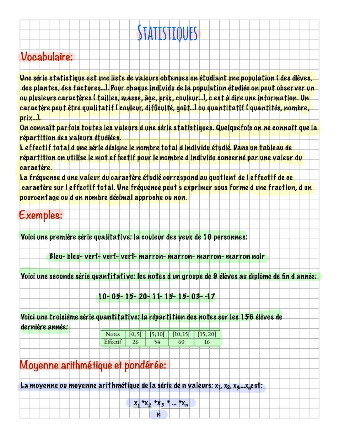 statistiques