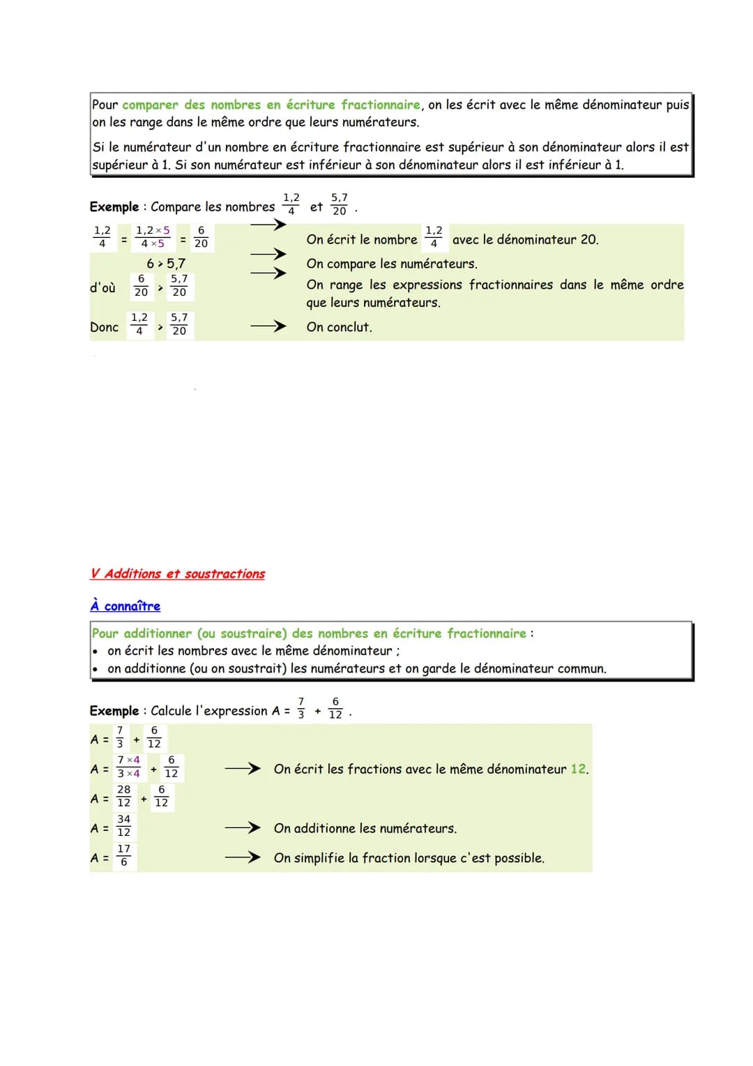 I Nombres en écriture fractionnaires rappels.
a et b sont deux nombres, avec b‡ 0
Le quotient a: b de a par b est le nombre qui multiplié pa