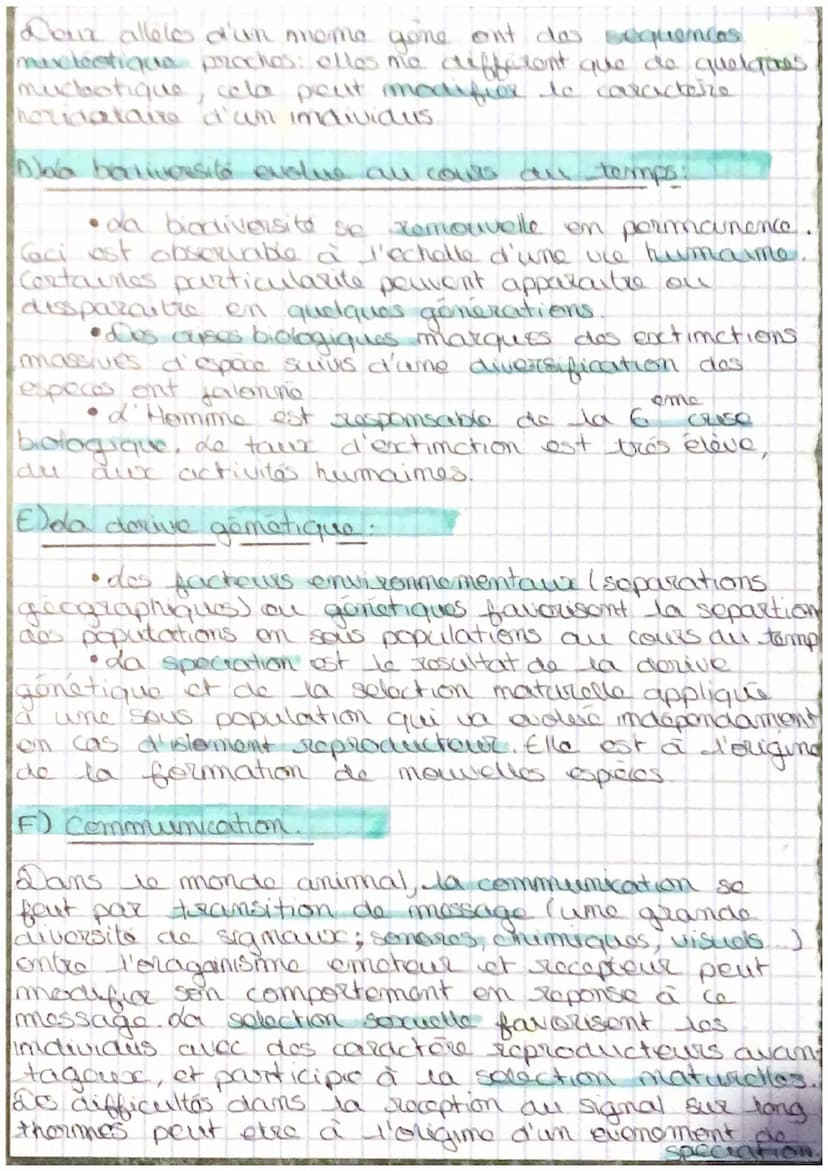 A) Definition
لقدم
da biodiversité, resultats of
etapes de l'evolution
- Bioquiversité diversité aynamique du
aux differentos echollos.
viva