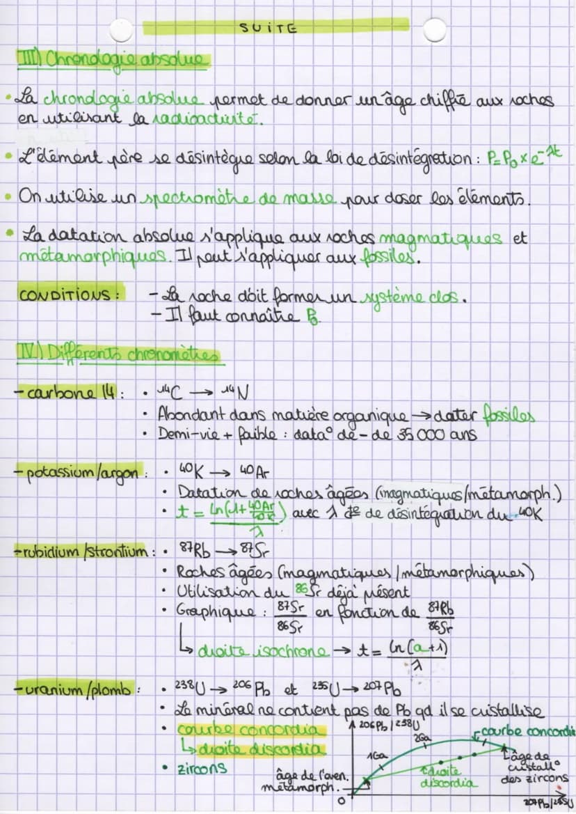 I) Chronologie relative
• Principe de superposition: une couche de freche sédimentaire
{ coulée de mentaire} est
plus récente que celle qu'e