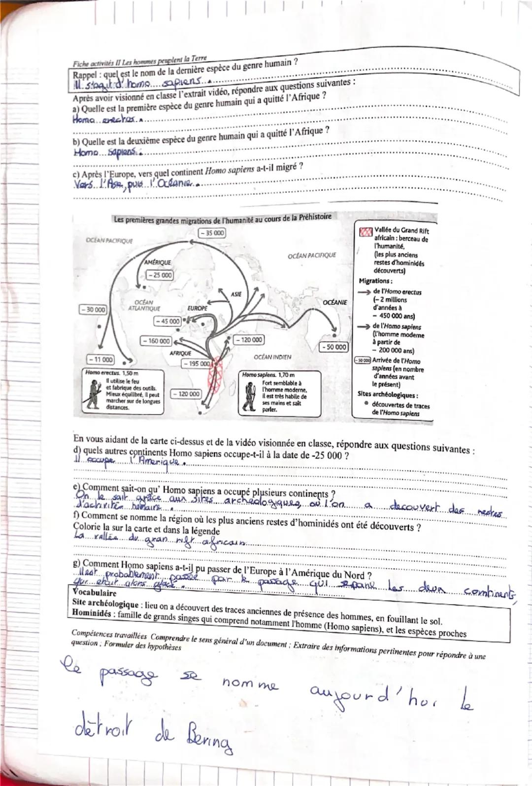 ## Les débuts de l'humanité

Chapitre 1 les débuts de l'Humanité

| Raconter et Expliquer | Dater | Définir les mots suivants |
|---|---|---