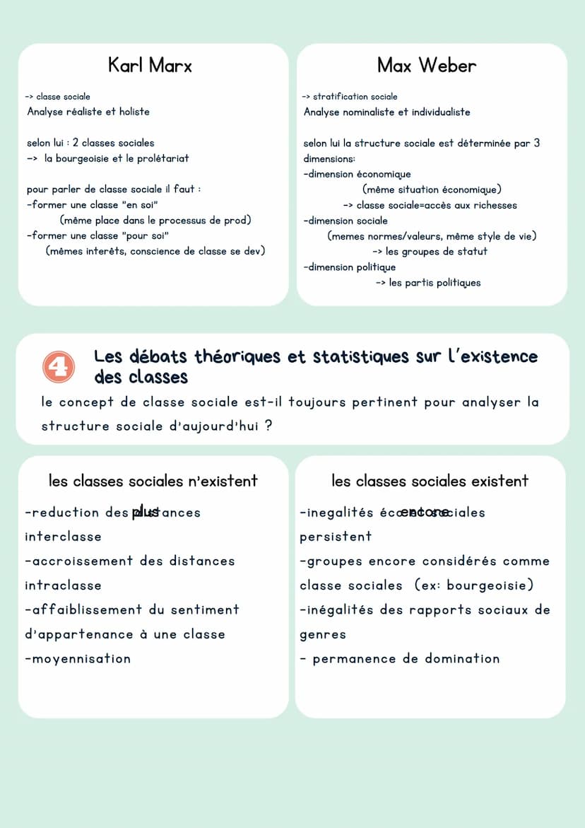 Sociologie
Chapitre 2
Comment est structurée la société
française actuelle ?
définitions
Classe sociale notion sociologique qui permet de
dé