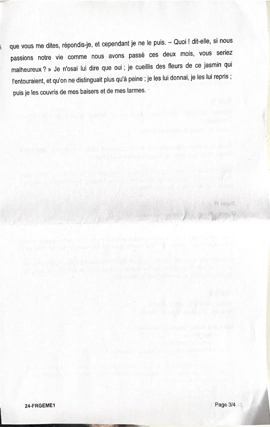 5
10
Vous traiterez, au choix, l'un des deux sujets suivants :
1- Commentaire (20 points)
АЯ
Objet d'étude : Le roman et le récit du Moyen Â