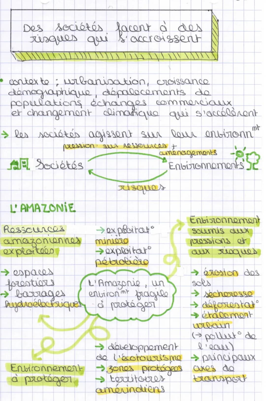 geographie
Sociétés et environnements.
des équilibres fragiles
vocabulaire
• SOCIÉTÉ: ensemble d'individus ayant
une organisation spécifique